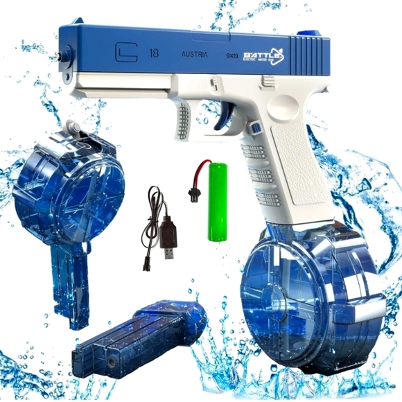 water gun Other - New 2023 Newest&Hottest Electric Water Gun, Blue Rechargeable Squirt Guns